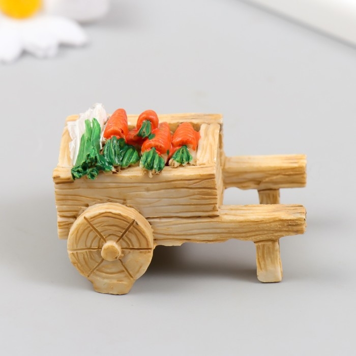 Фигурка для флорариума полистоун  Фигурка для флорариума полистоун "Тележка с овощами" МИКС 6х4х4,4 см