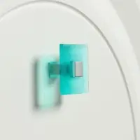 Ручка кнопка PLASTIC 003, пластиковая, зеленая