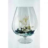 Ваза для цветов &laquo;Бренди&raquo; бокал на ножке, 5 л, d=13.5 см 28&times;20 см, стекло, прозрачная