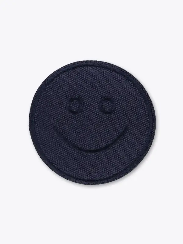 Термоаппликация «Смайл», d=6.3 см, фасовка 10 шт., тёмно-синяя Термоаппликация «Смайл», d=6.3 см, фасовка 10 шт., тёмно-синяя