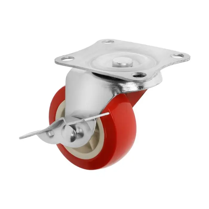 Колесо мебельное, d=65 мм, на площадке, с фиксатором, 4 шт. TMP