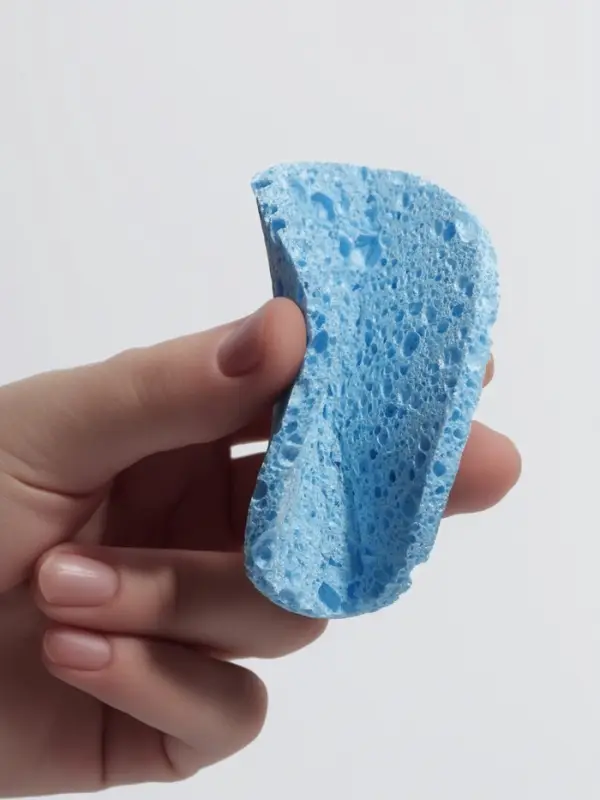 Спонж для умывания, d=8 см, синий