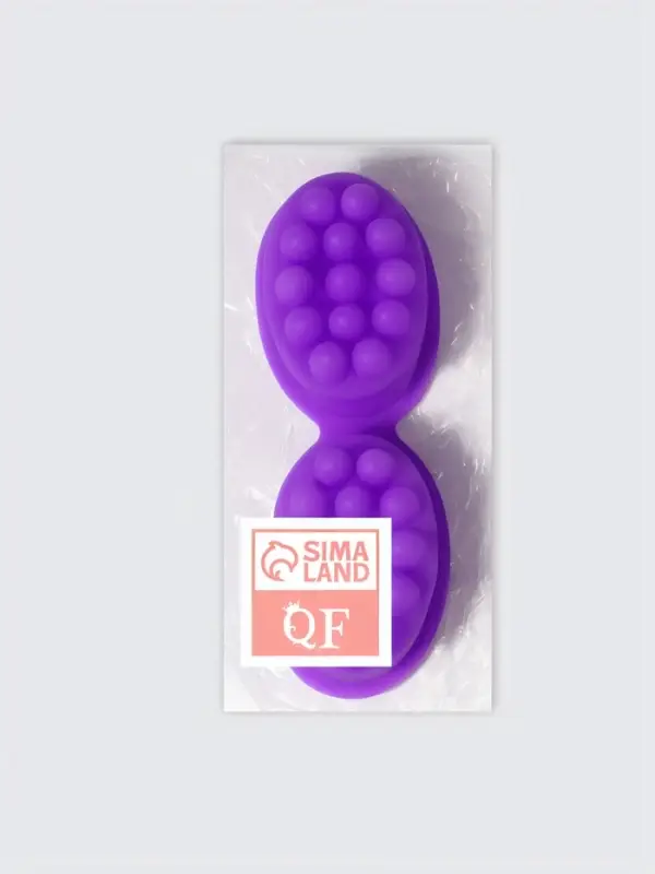 Форма для льда, для массажа головы, 2 шт., 8.3&times;6&times;3.7 см, силиконовая, сиреневая