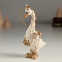 Фигурка - подвеска &laquo;Гусь в шапочке и ботинках&raquo;, ёлочная игрушка, 5&times;4.5&times;11 см