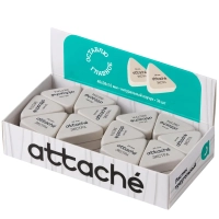 Ластик треугольный Attache Extra, натуральный каучук, 40x38x10мм, белый
