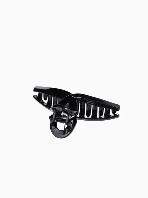 Крабик для волос &laquo;Глянец&raquo;, утончённая петля, 9&times;3.5 см, чёрный