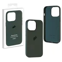Чехол iPh 15 Pro Fine Woven Case 100% ORG Evergreen (MagSafe + анимация NFC Clear) c LOGO