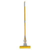 Швабра с отжимом и сменной насадкой ПВА тм VETTA, телеск. ручка 120см, 1 ряд роликов