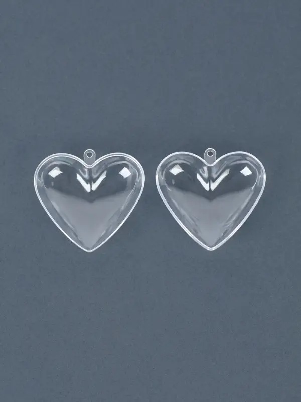 Заготовка - подвеска, раздельные части &laquo;Сердце&raquo;, размер собранного: 6&times;6&times;3.6 см