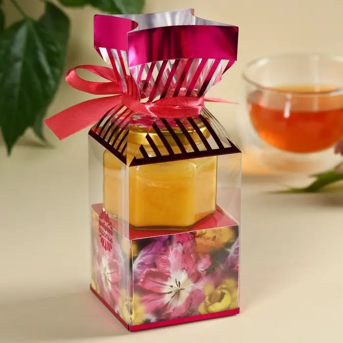 Набор &laquo;Вдохновляй&raquo;: чай чёрный с клубникой 50 г., крем-мёд с апельсином 120 г.