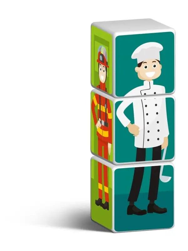 Кубики магнитные Татой &laquo;Профессии&raquo;, в блистере