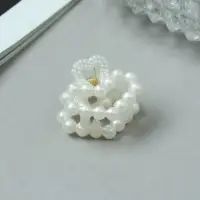 Крабики для волос Выбражулька &laquo;Авена&raquo;, сердце, 2.5 см, набор 6 шт., белые