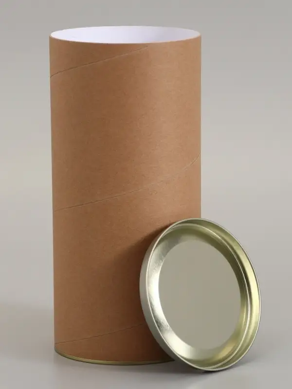 Тубус 120&times;260 мм (240 мм внутр. высота), картон, металлическая крышка