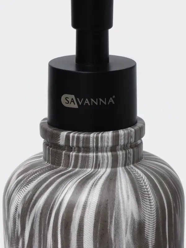 Набор аксессуаров для ванной комнаты SAVANNA, 2 предмета, дозатор, стакан, серый