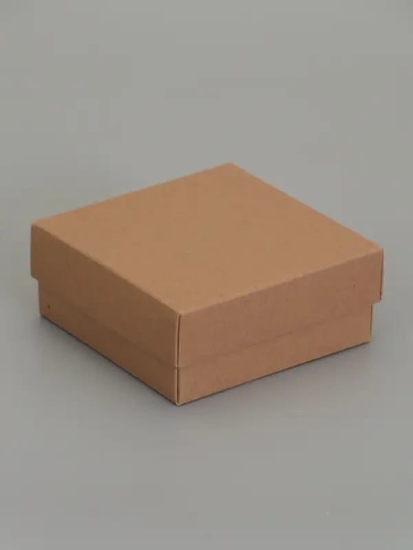Коробка подарочная складная, упаковка, крышка-дно, крафт, 12&times;12&times;5 см