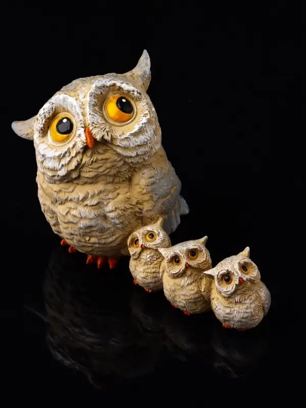 Фигура Фигура "Сова и три совёнка" 8.3х12.5х6.5 см