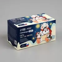 Гирлянда &laquo;Сеть&raquo; 1.6&times;1.6 м, IP20, прозрачная нить, 144 LED, свечение &laquo;Флаг России&raquo;, 220 В