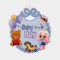 Украшение на гендер пати &laquo;Подвеска Baby Boy&raquo;, 28.5&times;24.5 см, голубое