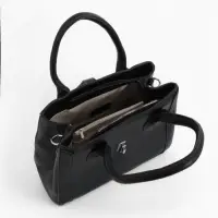 Сумка женская тоут TEXTURA на молнии, 31&times;11&times;21 см, чёрная