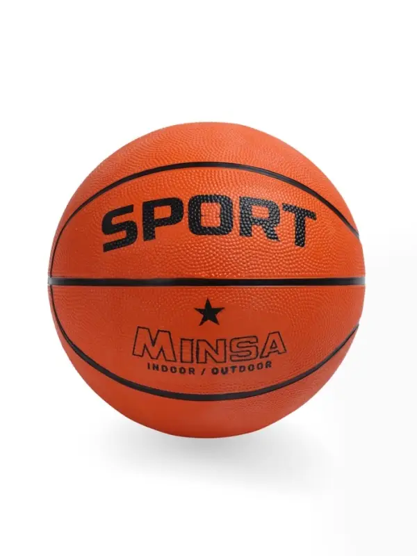 Мяч баскетбольный MINSA SPORT, клееный, 8 панелей, р. 7, резина, резиновая камера