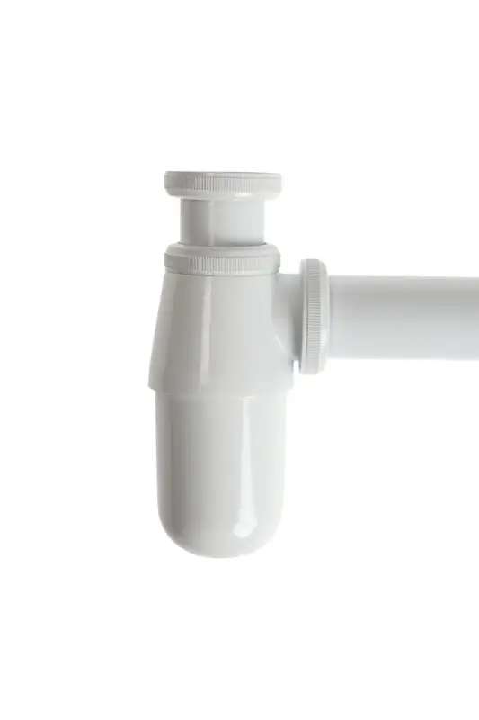 Сифон ZEIN engr, для раковины, бутылочный, 1 1/4" &times; 32 мм, цинк, белый