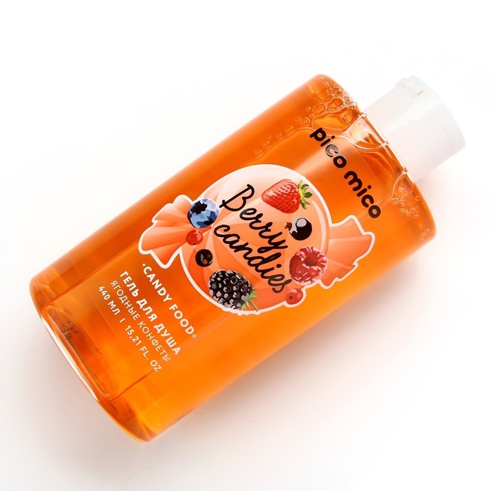 Гель для душа женский, 440 мл, аромат ягодных конфет, PICO MICO Гель для душа женский, 440 мл, аромат ягодных конфет, PICO MICO