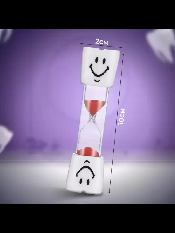 Часы песочные &laquo;Зубик&raquo;, на 5 минут, 9&times;2.1 см, красные