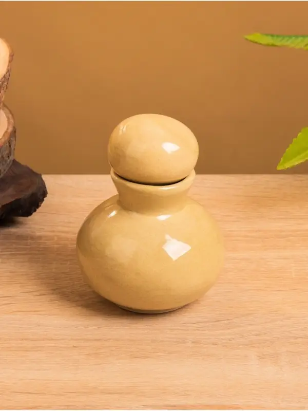 Ёмкость для шампуня, 8.5&times;8.5&times;11 см, керамика, бежевая