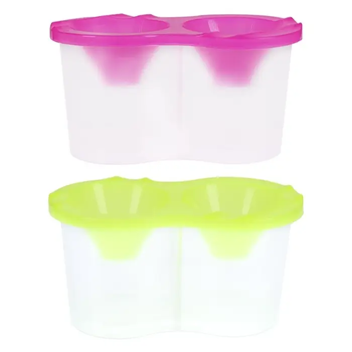 Стакан - непроливайка для рисования двойной Calligrata &laquo;Фонарики&raquo;, 150 мл &times;2, неоновый МИКС