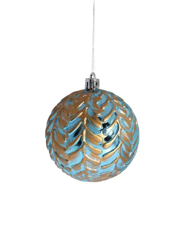 Ёлочные игрушки &laquo;Мадлен&raquo; веточки, шары новогодние, набор d=8 см, 3 шт., МИКС