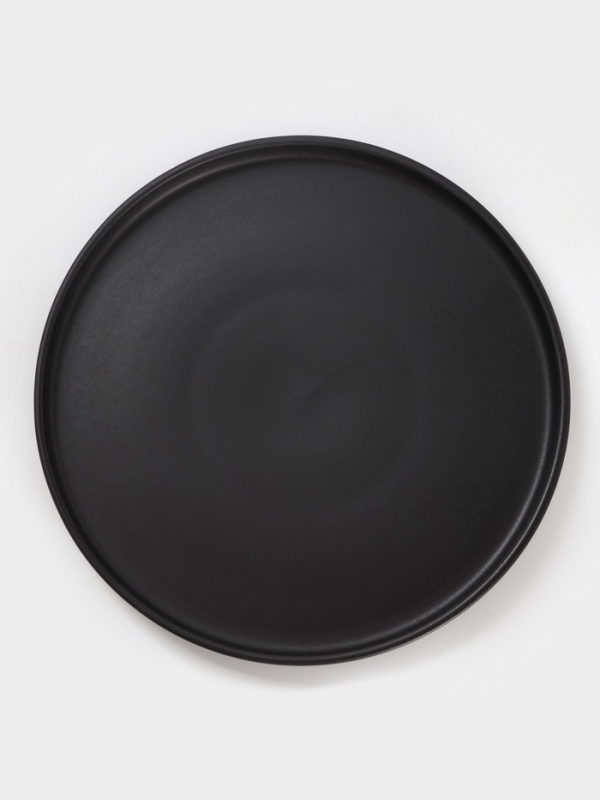 Набор тарелок 4 шт Доляна 26х2 см Набор тарелок 4 шт Доляна 26х2 см "Гранит" черный матовый
