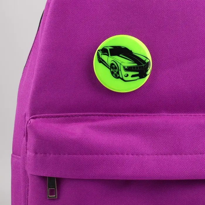 Светоотражающий значок «Авто», d=5.8 см, МИКС Светоотражающий значок «Авто», d=5.8 см, МИКС