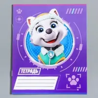 Тетрадь в клетку 12 листов, 5 видов МИКС, обложка мелованный картон, &laquo;Щенячий патруль&raquo;