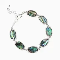 Браслет цепочка &laquo;Галиотис. Овал&raquo;, L=17 см, + удлинитель 5 см, цвет серебро, разноцветный
