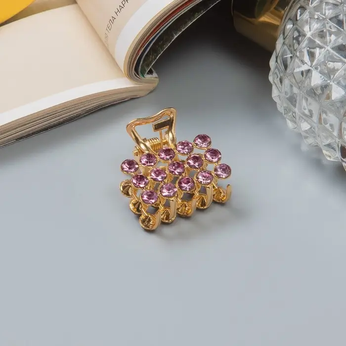 Крабик для волос «Классик», 2.5 см, золото МИКС