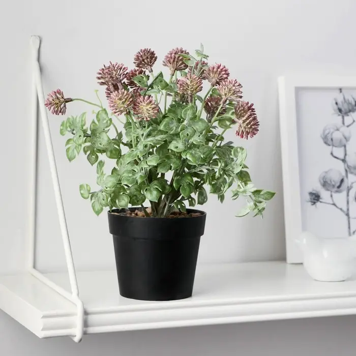 Искусственный цветок в горшке &laquo;Мордовник&raquo;, 9&times;22 см, МИКС