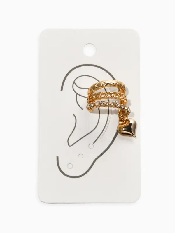 Кафф &laquo;Стиль&raquo; сердце, стеганое, белые в золоте