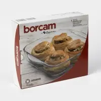Форма для запекания Paşabah&ccedil;e Borcam, 2 л, 25.6&times;22 см, прямоугольная, жаропрочное стекло, прозрачная