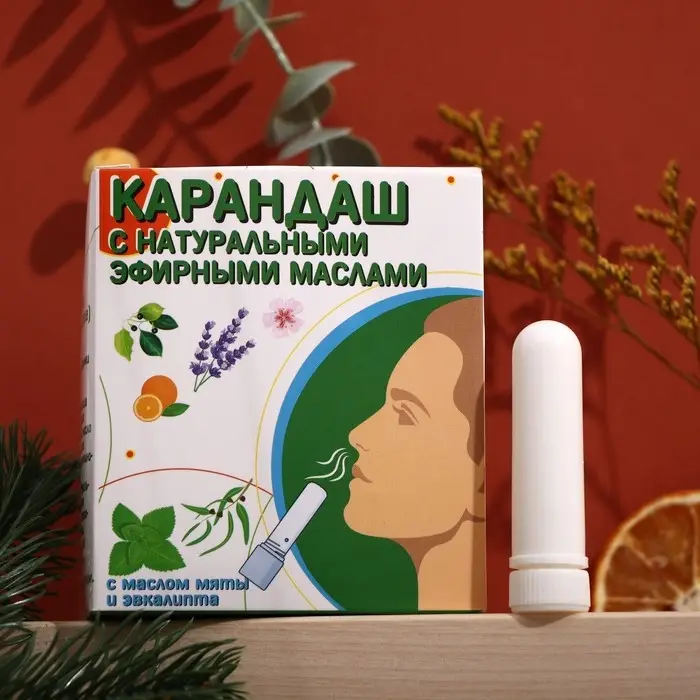 Карандаш-ингалятор от простуды с мятой и эвкалиптом Карандаш-ингалятор от простуды с мятой и эвкалиптом