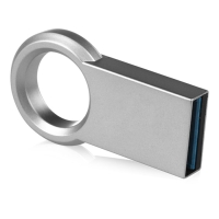 Флешка Qumo Ring, 32 Гб,  USB3.0, металлик