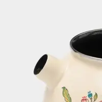 Чайник &laquo;Луговые цветы&raquo;, 3 л, со свистком, индукция, эмалированная сталь, бежевый