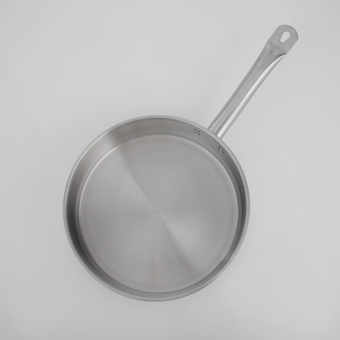 Сковорода «Общепит», d=28 см, h=7,5 см, корпус 0,6 мм, дно ТРС 3,5 мм, индукция Сковорода «Общепит», d=28 см, h=7,5 см, корпус 0,6 мм, дно ТРС 3,5 мм, индукция