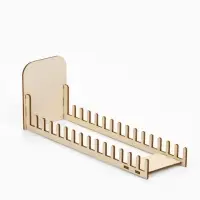 Подставка под открытки 15 ячеек, 8.4&times;27&times;11 см, толщина 3 мм, цвет бежевый