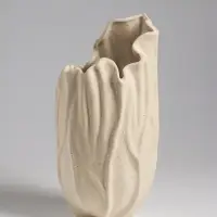 Ваза настольная керамика "Джалис" 22,5х12 см, бежевый Ваза настольная керамика "Джалис" 22,5х12 см, бежевый