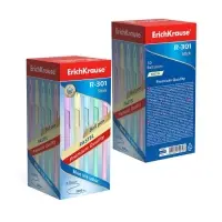 Ручка шариковая ErichKrause R-301 Pastel Stick, узел 0.7 мм, чернила синие, длина линии письма 2000 метров