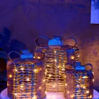 Фигура световая &laquo;Подарки цилиндр&raquo;, 25&times;20&times;15 см, 90 LED, от батареек AAx8, свечение тёплое белое
