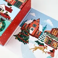 Коробки подарочные для адвент - календаря &laquo;С Новым годом&raquo;, 19&times;19&times;7.5 см