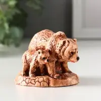 Фигурка гипс &laquo;Медведь с медвежонком&raquo;, 6.5&times;7&times;9.5 см