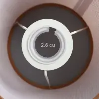 Абажур BayerLux &laquo;Кантри. Рогожка&raquo;, E27 или E14, светло-коричневый, 16&times;16&times;13 см