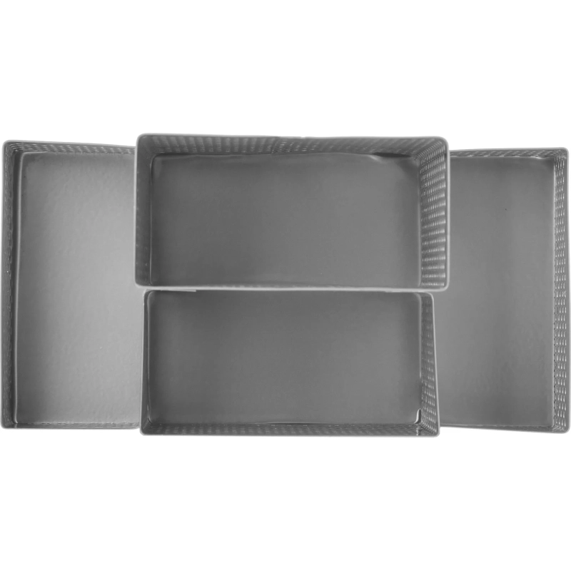 Подставка-органайзер Attache 4отдел башня 110х160х80мм металл сетка серебр